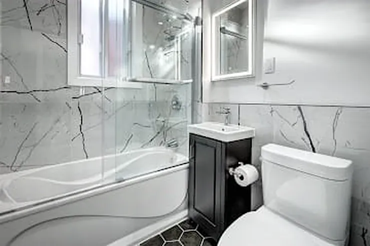 Bathroom refresh with new vanity and fixtures
